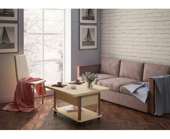 Стол-трансформер Дебют 3, Тёмный шимо/Ножки чёрные, изображение 2 | Интернет магазин мебели и декора LifeDekor