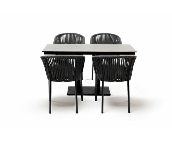 "Каффе Дабл" обеденная группа на 4 персоны, цвет "серый гранит", изображение 3 | Интернет магазин мебели и декора LifeDekor