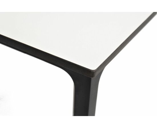 "Малага" обеденный стол из HPL 160х80см, цвет молочный, каркас черный, изображение 7 | Интернет магазин мебели и декора LifeDekor