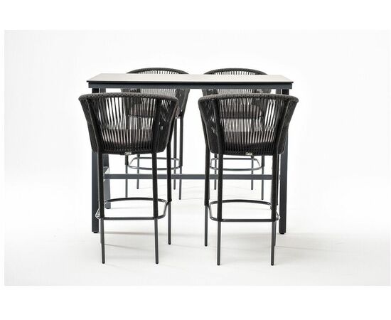 "Рио" барный комплект на 4 персоны, стол HPL "серый гранит", цвет темно-серый, изображение 2 | Интернет магазин мебели и декора LifeDekor