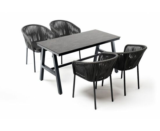 "Рио" обеденная группа на 10 персон, стол HPL "дуб", цвет коричневый | Интернет магазин мебели и декора LifeDekor