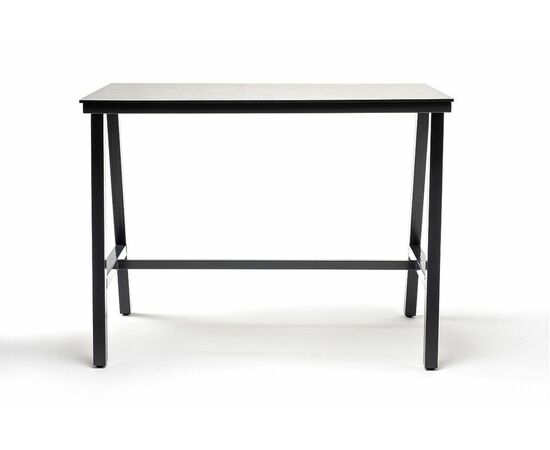 "Рио" стол барный из HPL 140х70см, H110, цвет столешницы "серый гранит", изображение 2 | Интернет магазин мебели и декора LifeDekor