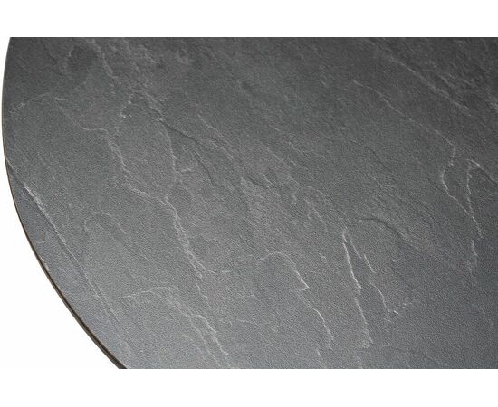 "Сантьяго" журнальный стол из HPL круглый Ø40 H55, каркас из стали серый (RAL 7024), цвет столешницы "серый гранит", изображение 3 | Интернет магазин мебели и декора LifeDekor