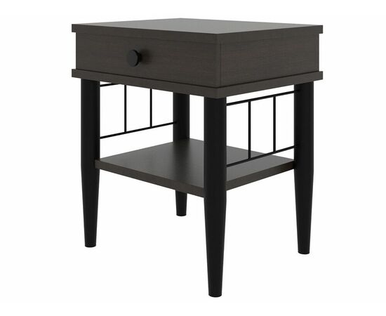 Тумба прикроватная ЛОРИ ММД 207, черный/венге темный, изображение 3 | Интернет магазин мебели и декора LifeDekor