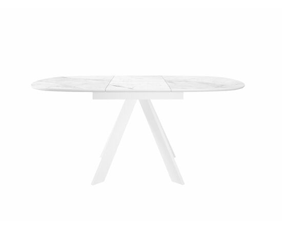 Стол DikLine BK100 Керамика Белый мрамор/подстолье белое/опоры белые, изображение 2 | Интернет магазин мебели и декора LifeDekor