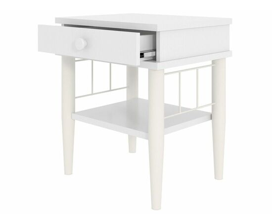 Тумба прикроватная ЛОРИ ММД 207, белый/белый, изображение 2 | Интернет магазин мебели и декора LifeDekor