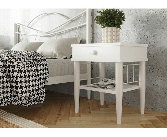 Тумба прикроватная ЛОРИ ММД 207, белый/белый, изображение 3 | Интернет магазин мебели и декора LifeDekor