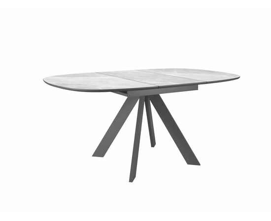 Стол DikLine BK100 Керамика Серый мрамор/подстолье черное/опоры черные, изображение 4 | Интернет магазин мебели и декора LifeDekor