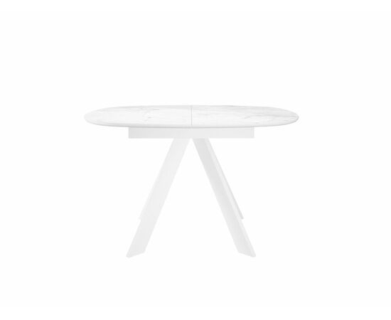 Стол DikLine BK100 Керамика Белый мрамор/подстолье белое/опоры белые, изображение 3 | Интернет магазин мебели и декора LifeDekor