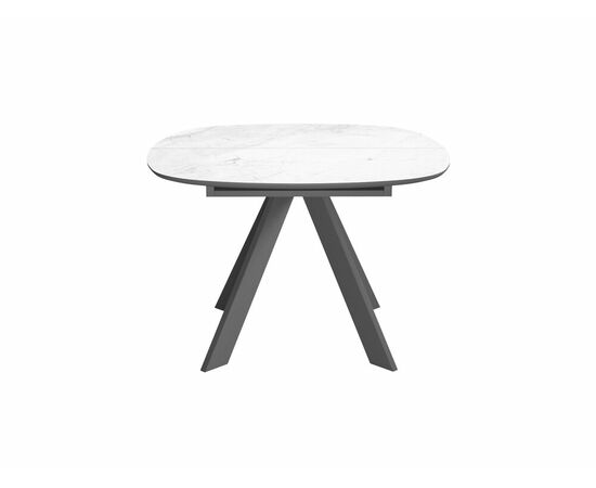 Стол DikLine BK100 Керамика Белый мрамор/подстолье черное/опоры черные, изображение 6 | Интернет магазин мебели и декора LifeDekor