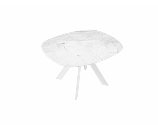 Стол DikLine BK100 Керамика Белый мрамор/подстолье белое/опоры белые, изображение 8 | Интернет магазин мебели и декора LifeDekor