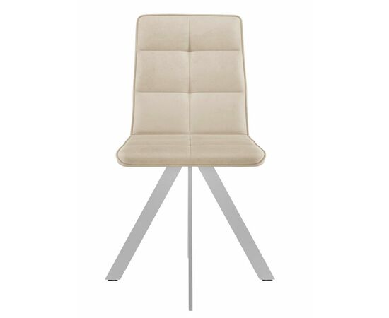 Стул DikLine 230 поворотный B03 BEIGE, ножки белые, изображение 2 | Интернет магазин мебели и декора LifeDekor