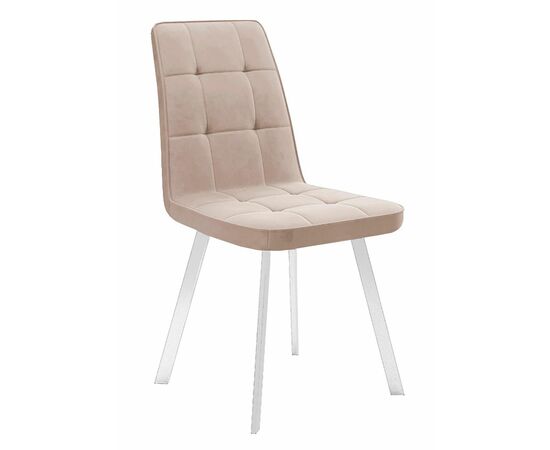 Стул DikLine 207 B03 BEIGE, ножки белые | Интернет магазин мебели и декора LifeDekor