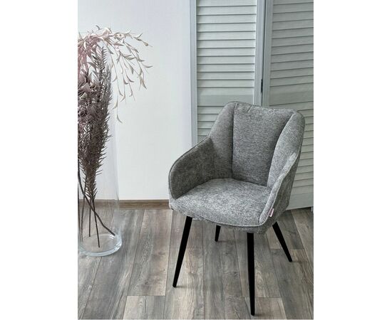 Стул REFLET 3018-17 серый, шенилл / черный каркас, ®DISAUR, изображение 3 | Интернет магазин мебели и декора LifeDekor