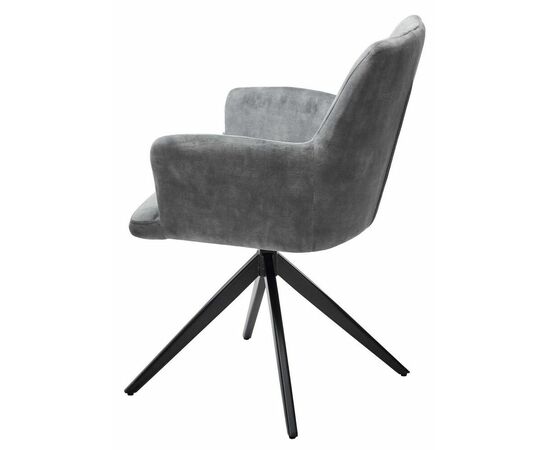 Стул DANTE 360 град. поворот. VT5001-7 античный светло-серый, велюр без "пальчиковый"/черный, DISAUR, изображение 5 | Интернет магазин мебели и декора LifeDekor