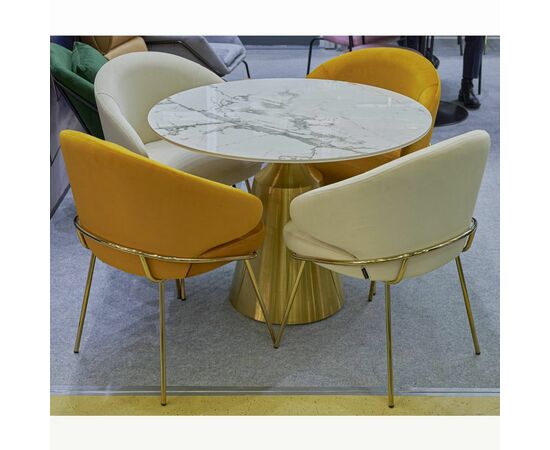 Стул-полукресло Emil графит с золотыми ножками, изображение 13 | Интернет магазин мебели и декора LifeDekor