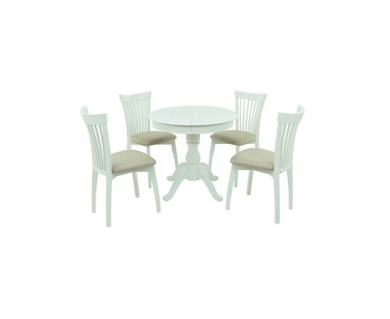 Стул Тулон, Эмаль белая/Шелк Атина, изображение 4 | Интернет магазин мебели и декора LifeDekor