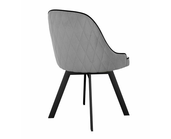 Стул DikLine 266M поворотный, E28 светло-серый, ножки черные, изображение 3 | Интернет магазин мебели и декора LifeDekor