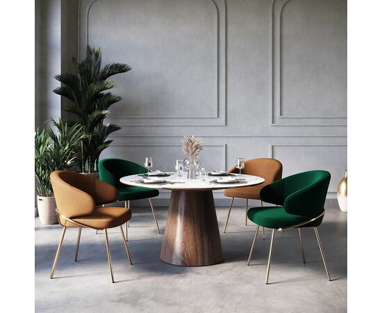 Стул-полукресло Emil графит с золотыми ножками, изображение 8 | Интернет магазин мебели и декора LifeDekor