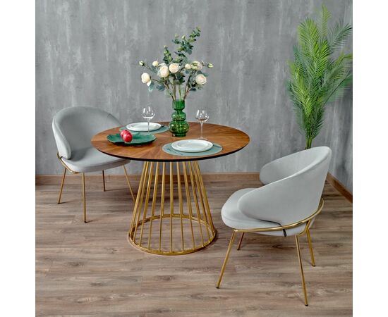 Стул-полукресло Emil графит с золотыми ножками, изображение 10 | Интернет магазин мебели и декора LifeDekor