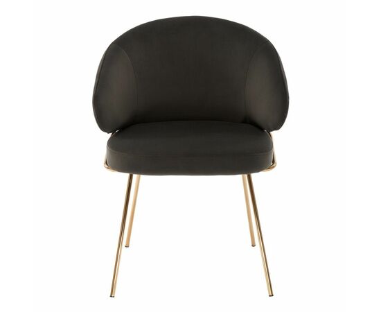 Стул-полукресло Emil графит с золотыми ножками, изображение 2 | Интернет магазин мебели и декора LifeDekor