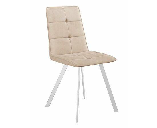 Стул DikLine 280 B03 BEIGE, ножки белые | Интернет магазин мебели и декора LifeDekor
