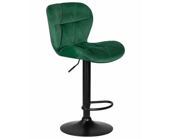 Стул барный DOBRIN BARNY BLACK, зеленый велюр (MJ9-88), Вариант: зеленый велюр (MJ9-88), изображение 2 | Интернет магазин мебели и декора LifeDekor