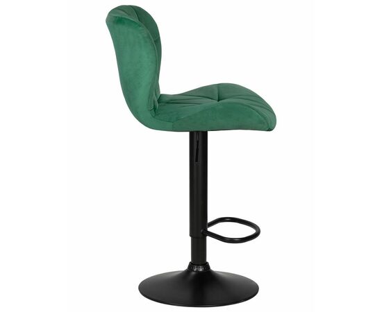Стул барный DOBRIN BARNY BLACK, зеленый велюр (MJ9-88), Вариант: зеленый велюр (MJ9-88), изображение 3 | Интернет магазин мебели и декора LifeDekor