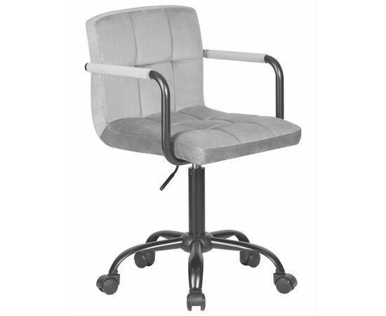 Офисное кресло для персонала DOBRIN TERRY BLACK, серый велюр (MJ9-75), Вариант: серый велюр (MJ9-75), изображение 2 | Интернет магазин мебели и декора LifeDekor