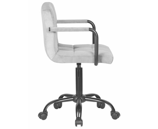 Офисное кресло для персонала DOBRIN TERRY BLACK, серый велюр (MJ9-75), Вариант: серый велюр (MJ9-75), изображение 3 | Интернет магазин мебели и декора LifeDekor