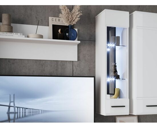 Стенка «Кай», Белый/белый глянец, изображение 4 | Интернет магазин мебели и декора LifeDekor