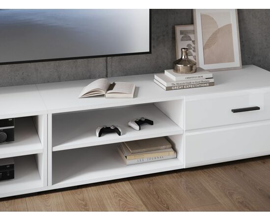 Стенка «Кай», Белый/белый глянец, изображение 5 | Интернет магазин мебели и декора LifeDekor