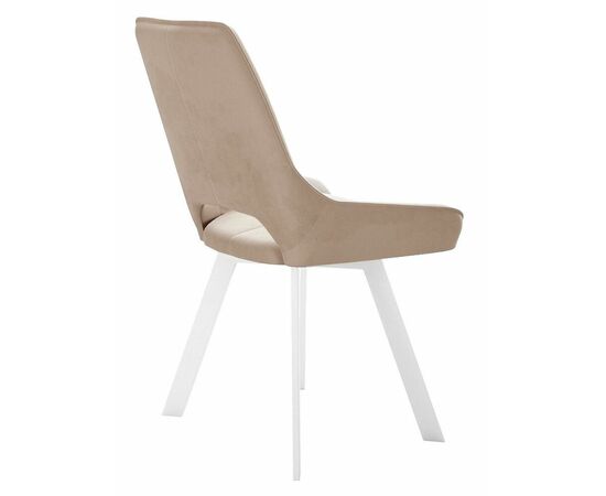 Стул DikLine 268 Z128 бежевый, ножки белые, изображение 3 | Интернет магазин мебели и декора LifeDekor