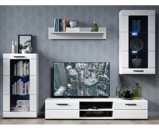 Стенка «Кай», Белый/белый глянец | Интернет магазин мебели и декора LifeDekor