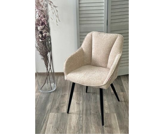 Стул REFLET 3018-10 бежевый, шенилл / черный каркас, ®DISAUR, изображение 4 | Интернет магазин мебели и декора LifeDekor