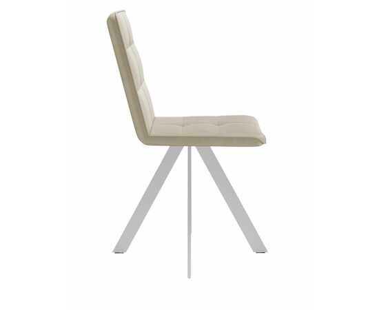 Стул DikLine 230 поворотный B03 BEIGE, ножки белые, изображение 4 | Интернет магазин мебели и декора LifeDekor