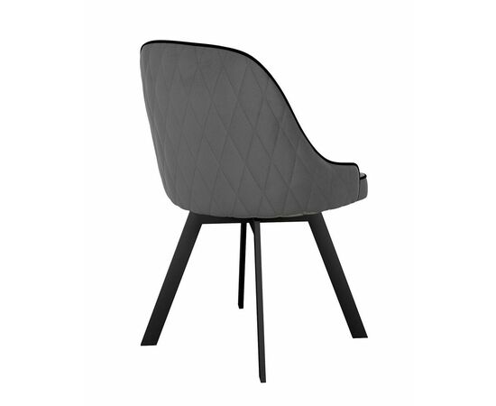 Стул DikLine 266M поворотный, E31 серый, ножки черные, изображение 3 | Интернет магазин мебели и декора LifeDekor