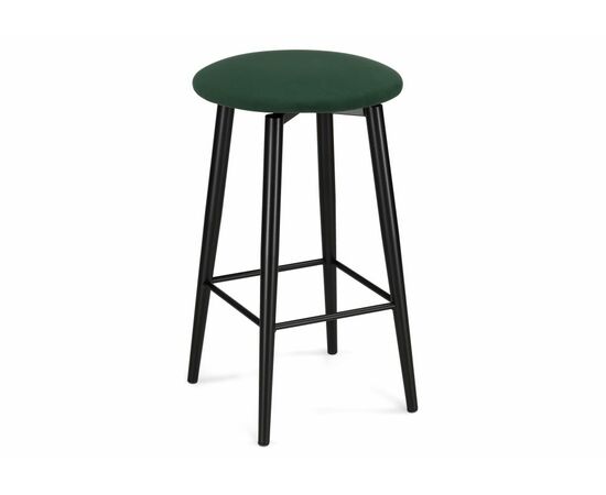 Барный стул Гангток крутящийся изумруд / черный матовый | Интернет магазин мебели и декора LifeDekor