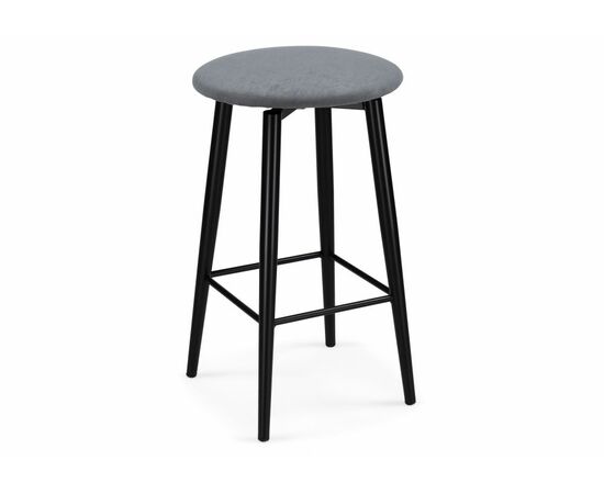 Барный стул Гангток крутящийся сильвер / черный матовый | Интернет магазин мебели и декора LifeDekor