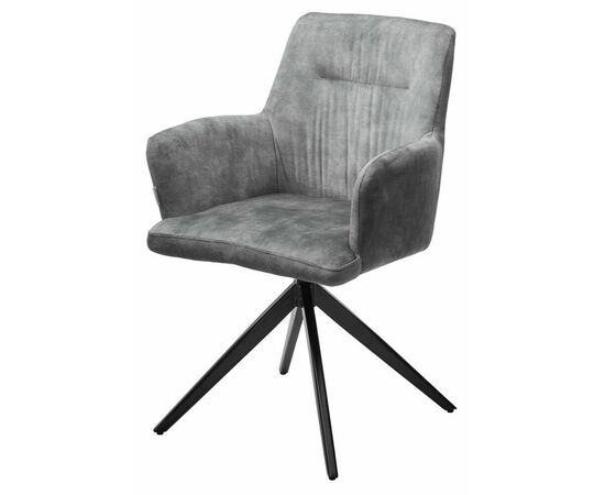 Стул DANTE 360 град. поворот. VT5001-7 античный светло-серый, велюр без "пальчиковый"/черный, DISAUR | Интернет магазин мебели и декора LifeDekor