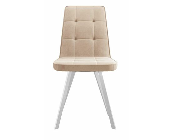Стул DikLine 207 B03 BEIGE, ножки белые, изображение 3 | Интернет магазин мебели и декора LifeDekor