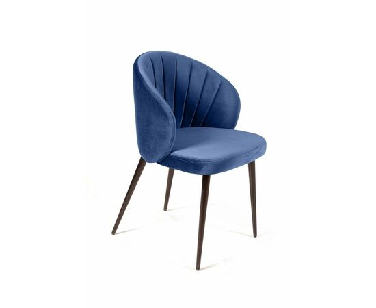 Стул Mont Blanc, бархат синий 29 / черный конус | Интернет магазин мебели и декора LifeDekor