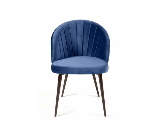 Стул Mont Blanc, бархат синий 29 / черный конус, изображение 3 | Интернет магазин мебели и декора LifeDekor
