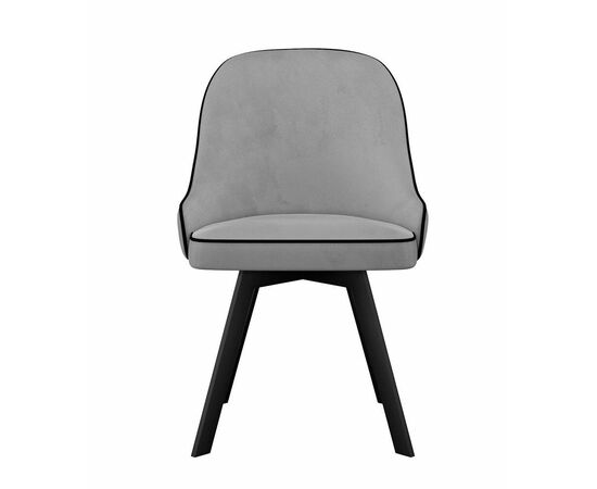 Стул DikLine 266M поворотный, E28 светло-серый, ножки черные, изображение 4 | Интернет магазин мебели и декора LifeDekor