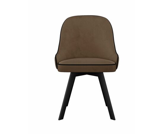 Стул DikLine 266M поворотный, E09 капучино, ножки черные, изображение 3 | Интернет магазин мебели и декора LifeDekor