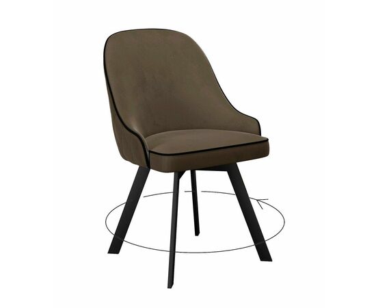 Стул DikLine 266M поворотный, E09 капучино, ножки черные | Интернет магазин мебели и декора LifeDekor