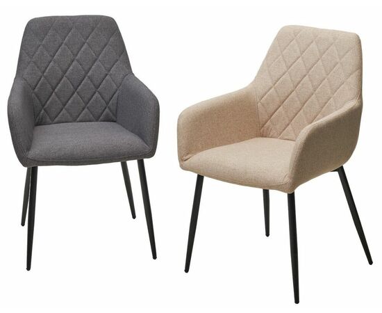 Стул NOVARA Barrel-09 Бежевый, ткань / черный каркас / Товарный знак DISAUR, изображение 6 | Интернет магазин мебели и декора LifeDekor