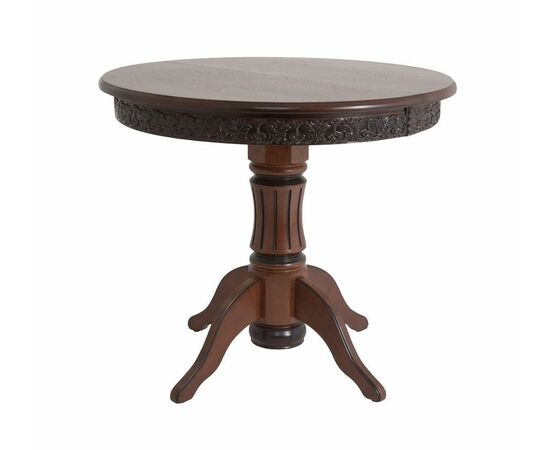 Стол "Милорд" (90х120 + юбка) т.орех+патина черный | Интернет магазин мебели и декора LifeDekor