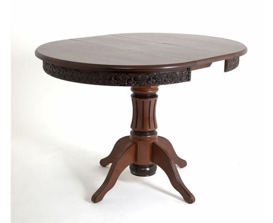 Стол "Милорд" (90х120 + юбка) т.орех+патина черный, изображение 3 | Интернет магазин мебели и декора LifeDekor