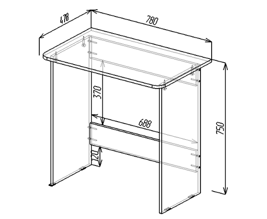 Стол компьютерный М-1 Дуб вотан, изображение 2 | Интернет магазин мебели и декора LifeDekor